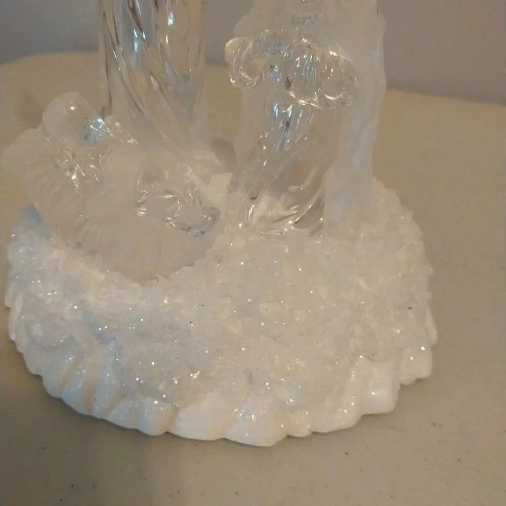 Acrylic Nativity Scene Light Up Color Changing Christmas Decor Battery Operated